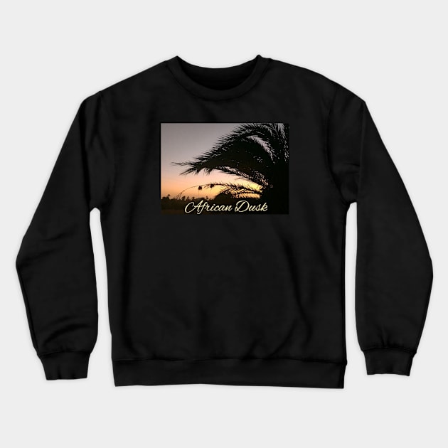 African Dusk Crewneck Sweatshirt by Tony Cisse Art Originals